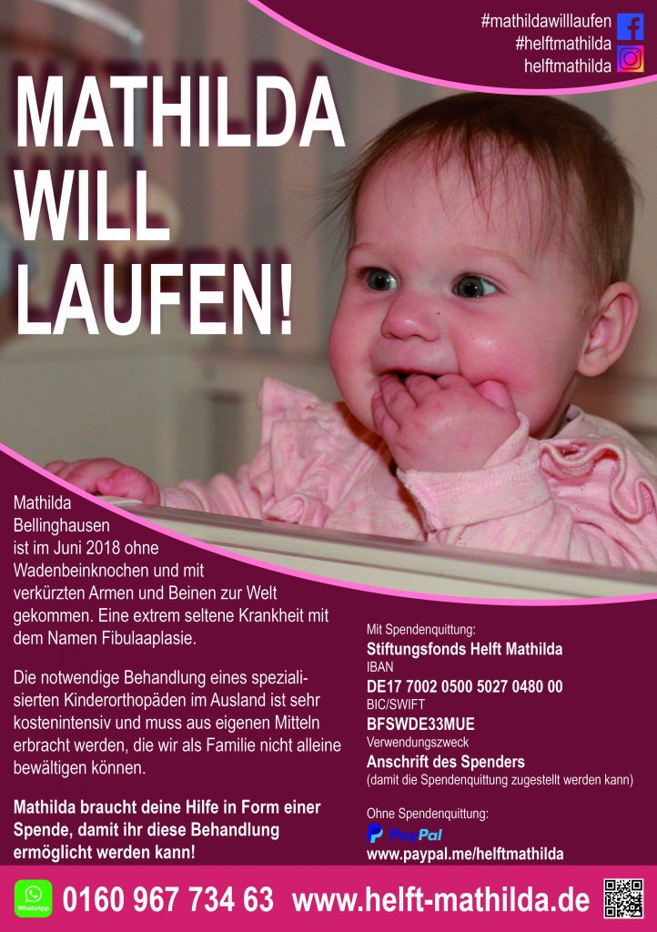 Spendenaktion für Mathilda